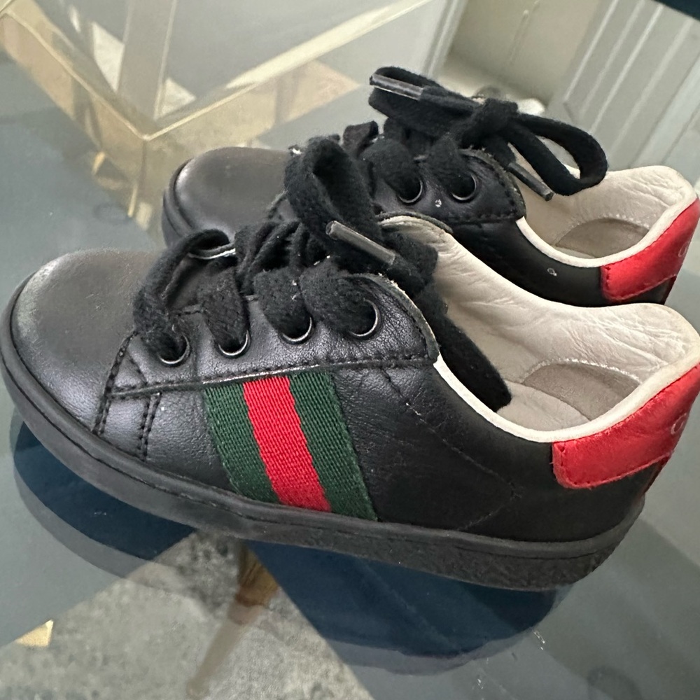 GUCCI KIDS Ace leather sneakers